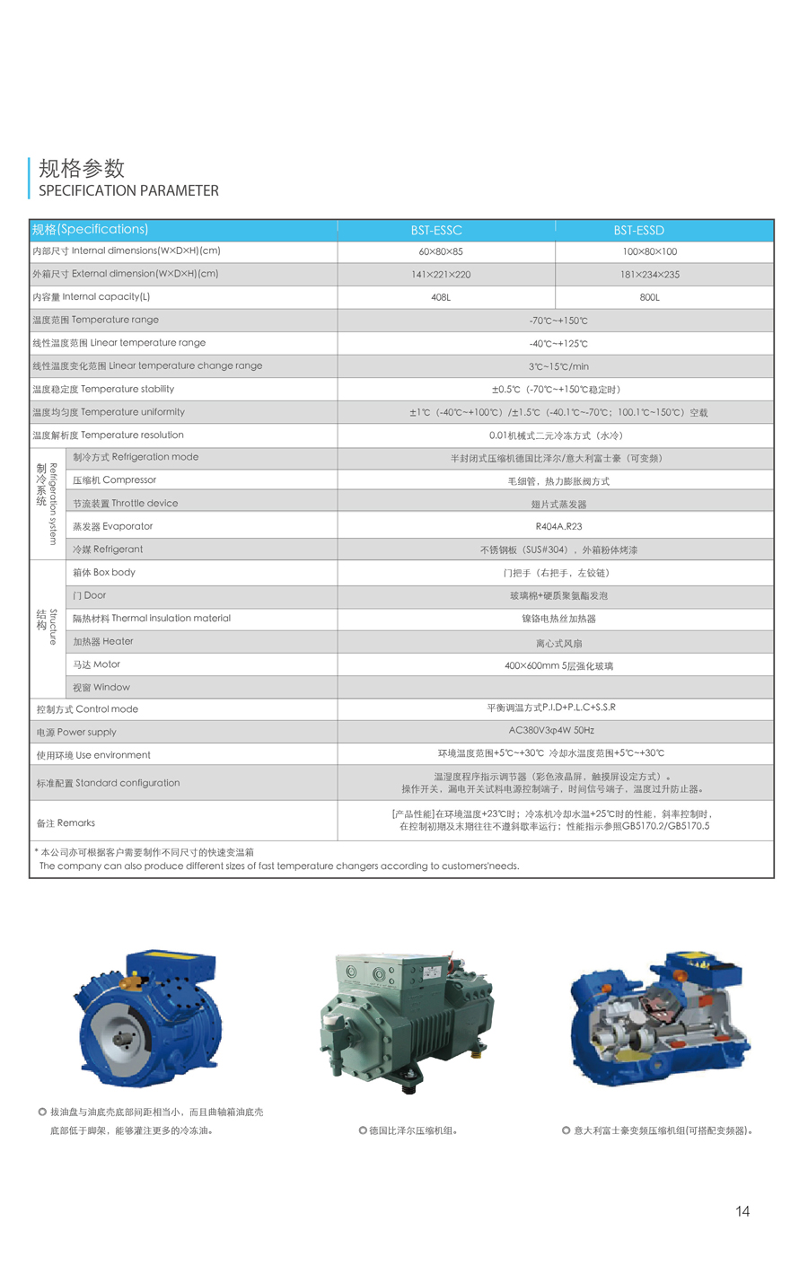 快速温度变化试验箱规则参数